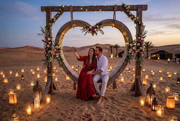Romantic Desert Proposal with Dinner & Stargazing