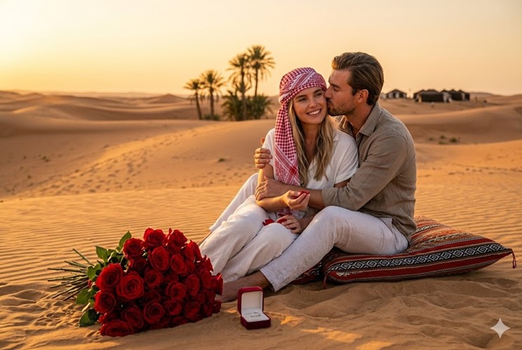 Romantic Desert Proposal with Dinner & Stargazing