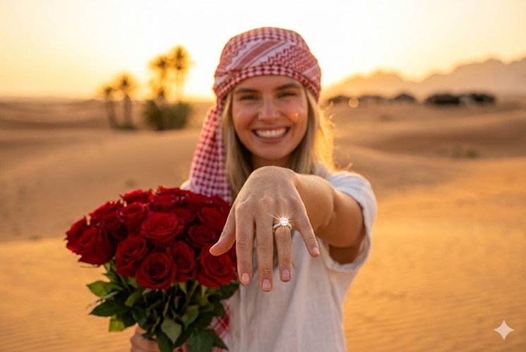 Romantic Desert Proposal with Dinner & Stargazing
